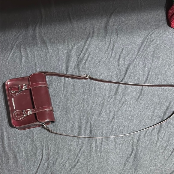 Dr. Martens dark maroon Leather Crossbody Bag - Picture 4 of 7